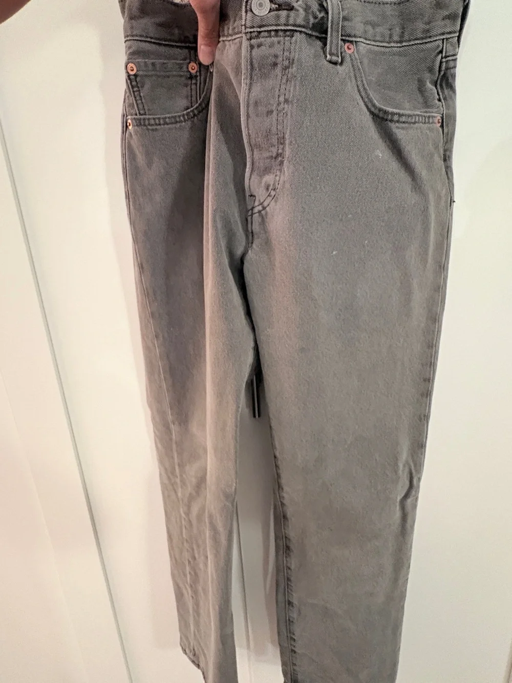 Levi's 501® Men's Straight Jeans in Light Gray